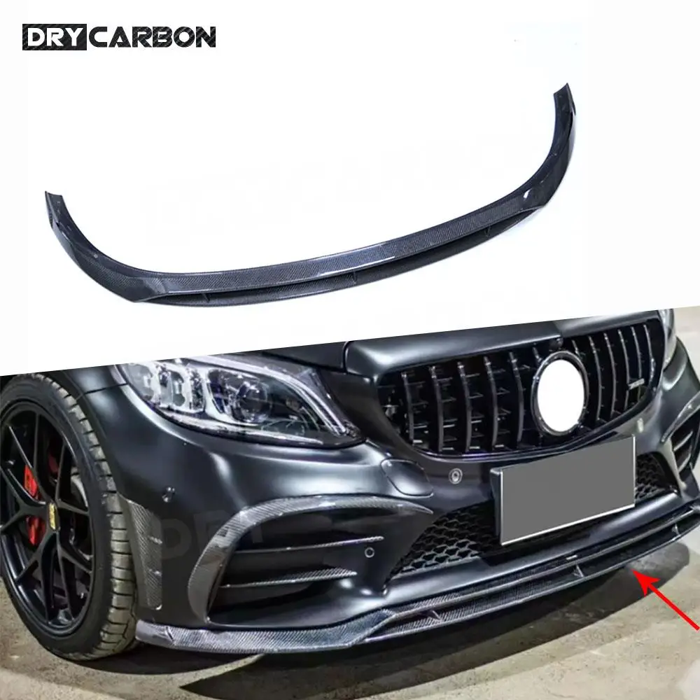 

Carbon Fiber Front Lip Body Kit Spoiler for Mercedes Benz C Class W205 C43 AMG 2019-2021 Front Bumper Lip Body Kit Add On