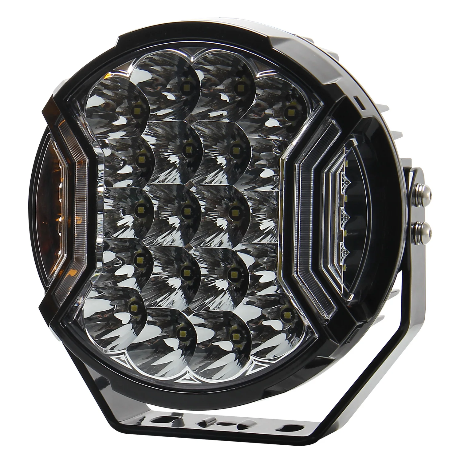 OPOO New 9INCH Side Shooter Driving Auxiliary  Led Fog Spotlight 4x4 Bumper Pickup 4WD SUV LED Work Light DRL AURORA