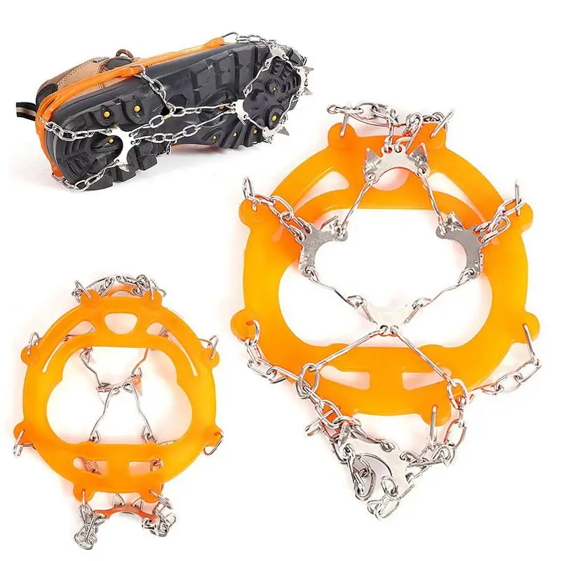 1 Pair Crampons Ice Cleats 19 Teeth Climbing Crampons Ice Cleats Ice Snow Grips Anti Slip Traction Spikes Ice Gripper Spike