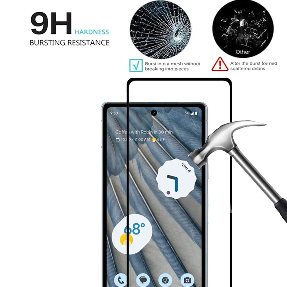 Pixel7a Tempered Glass For Google Pixel 8 Pro Screen Protector Pixel 7A 7 6A 6 Phone Front Film & Camera Lens Pixel 7 a Film