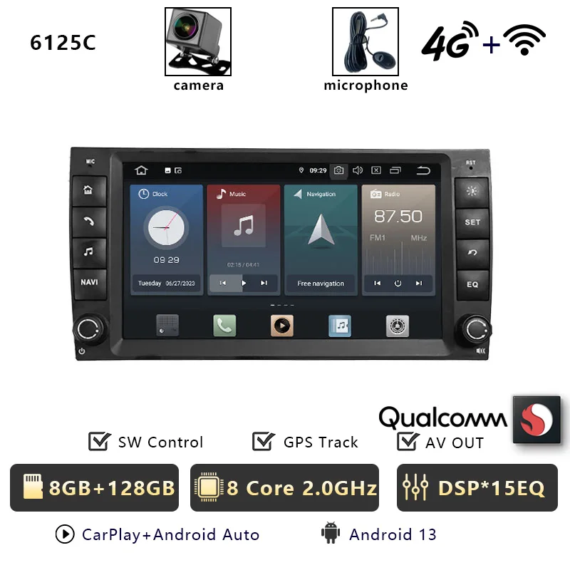 CHSTEK Android 14 Multimedia Speler voor Porsche Cayenne 955 957 9PA 2002-2010 Carplay GPS Autoradio Stereo WIFI 4G BT