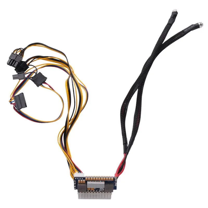 

Новинка! 450 Вт, 24 контакта, 12 В постоянного тока, входная пиковая мощность 450 Вт, Realan Mini ITX Pico PSU DC ATX, переключатель постоянного тока для ПК, источник питания DC-DC ATX для компьютера