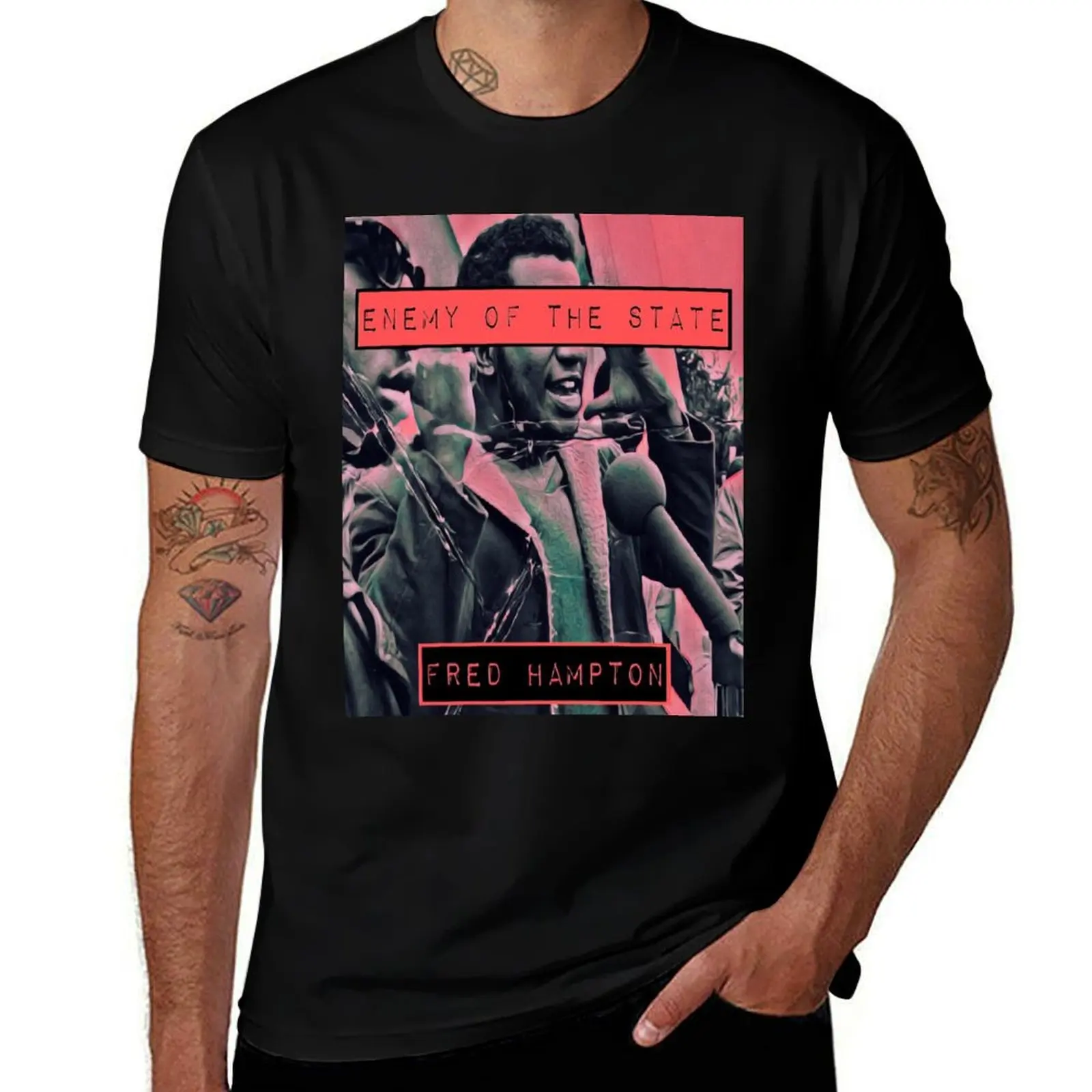 

Fred Hampton (R) T-Shirt plus size clothes blue lock essential t shirt custom t-shirts tshirts for men
