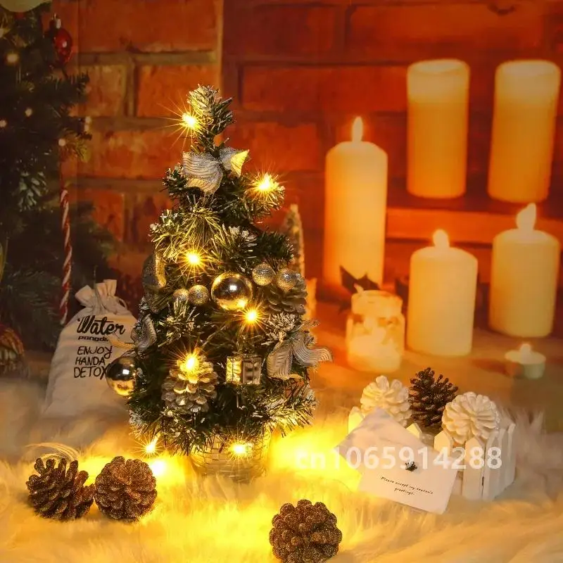 Mini Christmas Trees Colorful LED Fiber Optic Nightlights Decoration Light Lamp