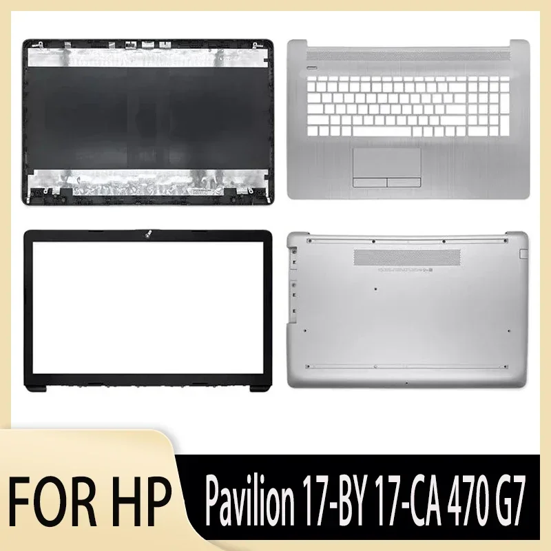 Asli baru untuk Pavilion 17-BY 17-CA 470 G7 Laptop LCD penutup belakang/Bezel depan/Palmrest/casing bawah/engsel L22499-001 perak