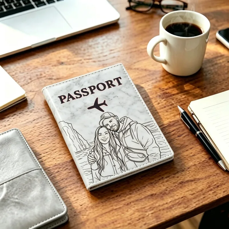 Passport Holder Protective Cover, Customizable with Four Image Style Options, Durable Travel Protective Case for Credit Cards