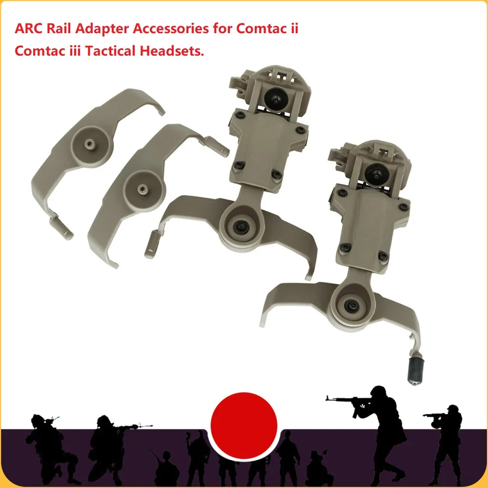 

Hearangel Tactical Helmet ARC Rail Adapter Accessorie for Comtac II Comtac III Tactical Headset Noise Reduction Shooting Headpho