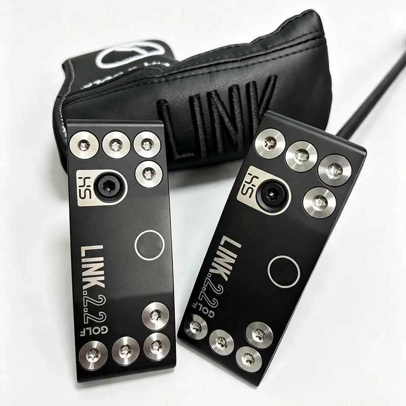 Image of Neuer schwarzer HS LINK 2.2 Golfputter, schwarzer Zero Torque Putter, 33, 34, 35, 36 Zoll, ACCRA Schaft mit Schlägerkopfabdeckung, Link 2.2 Putter