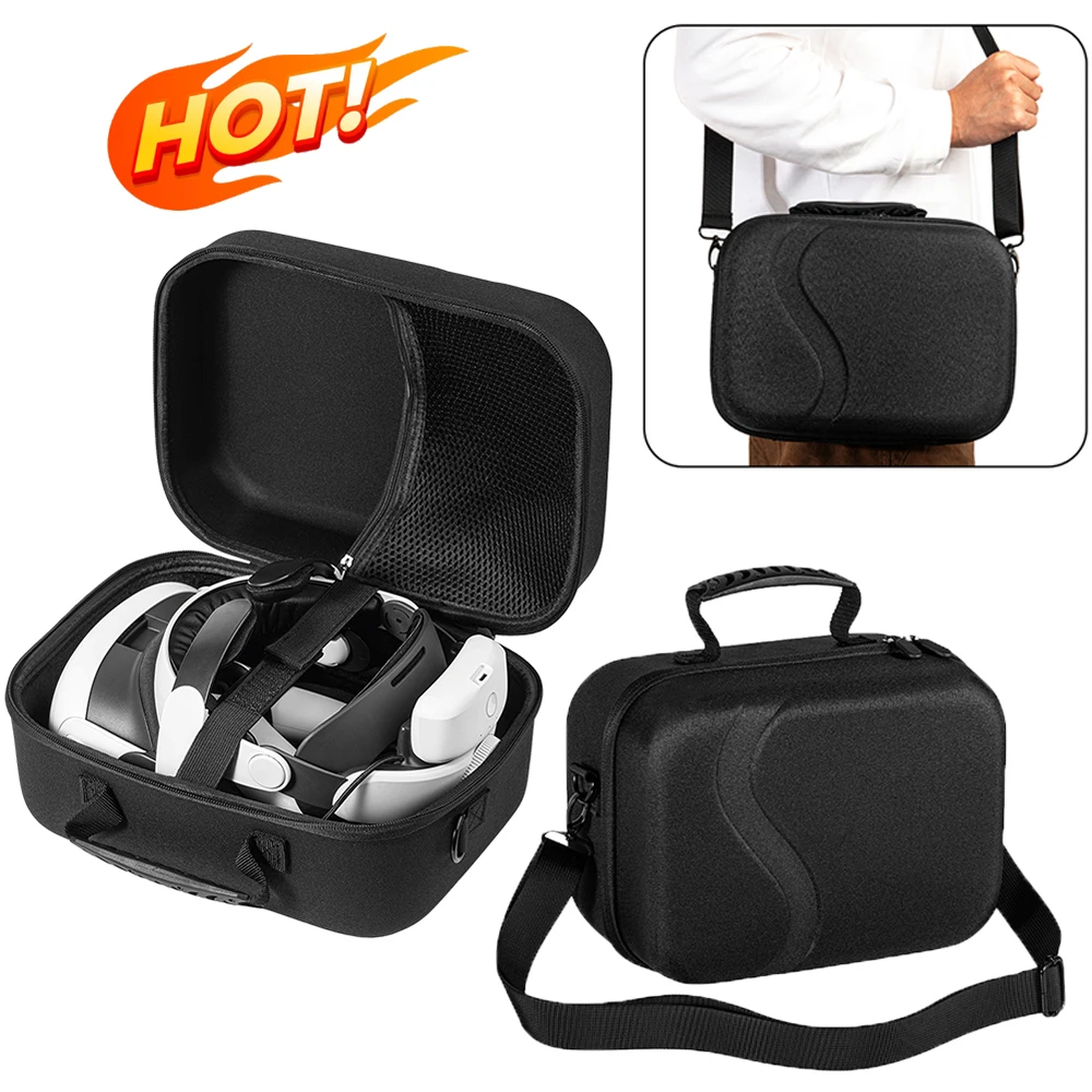 Storage Case for Meta Quest 3 for BOBOVR M3 PRO Elite Strap Hard Shell Case Storage Bag for Travel and Home Storage