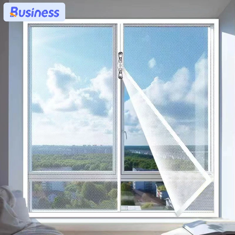 

White,custom size anti mosquito window,zipper window screen,self-adhesive window mesh mosquito net,Invisible sheer,anti mosquito