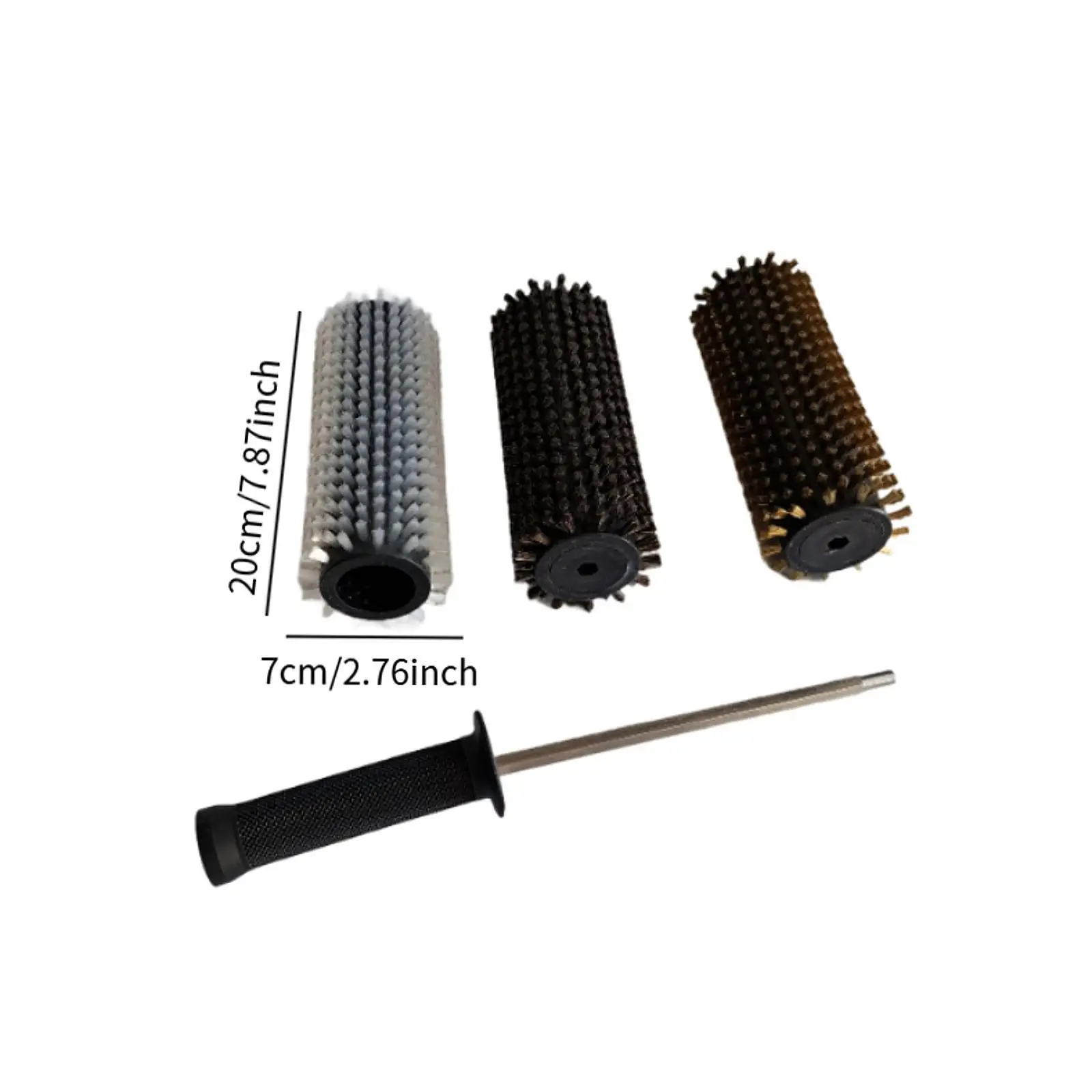 

Ski Wax Brush Kit Electric Ski Waxing Roller Brush Set Efficient Nylon Brass Horsehair Portable Practical Ski Waxing Brushes