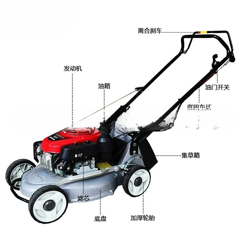 

Lawn machine Hand-pushed 19-inch lawn mower Four-stroke genuine lawn mower