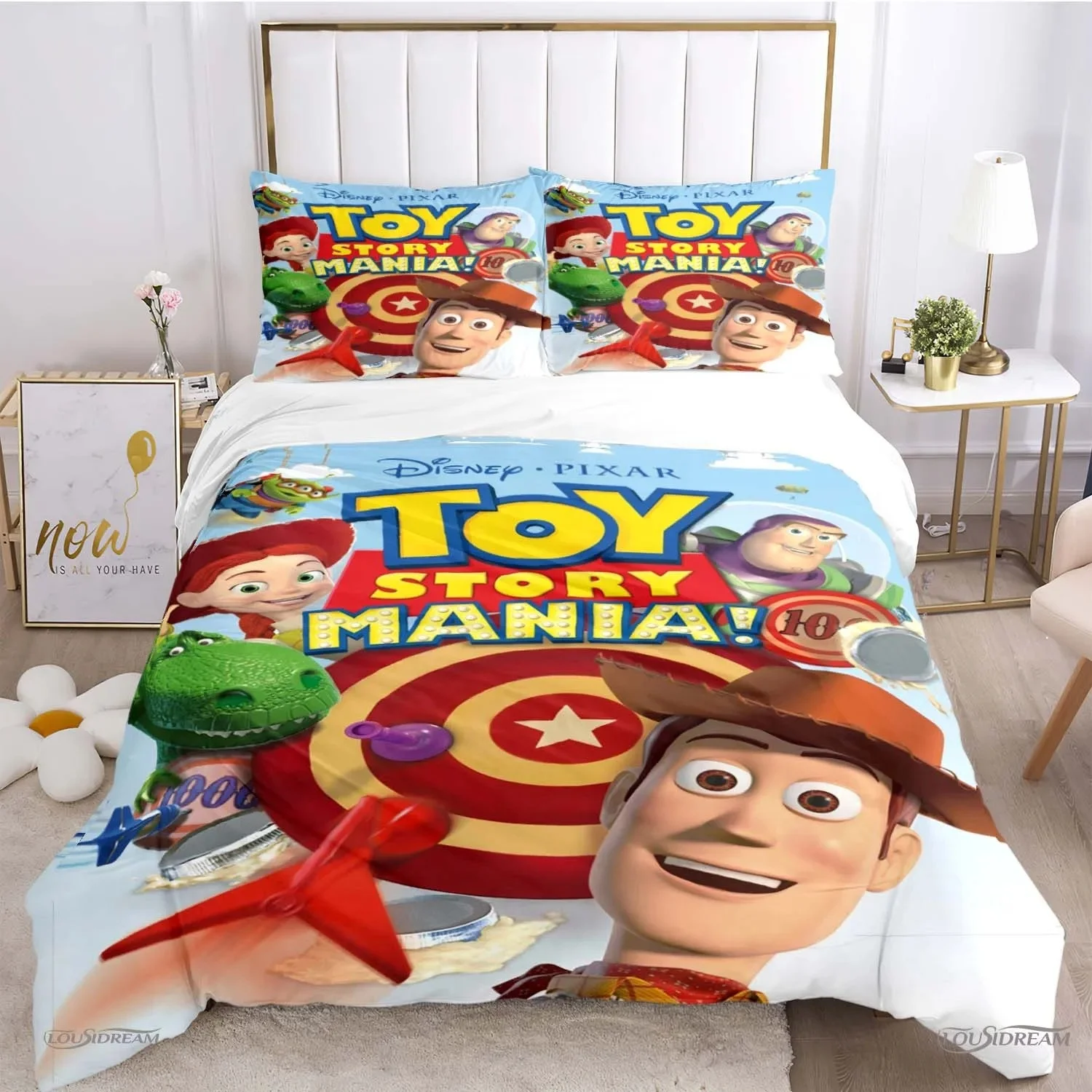 Toy Story Cute Cartoon Duvet Cover Pillow Case Anime Warm Set Bedding Set Bedroom Room Decoration Multi-size 3D printing.