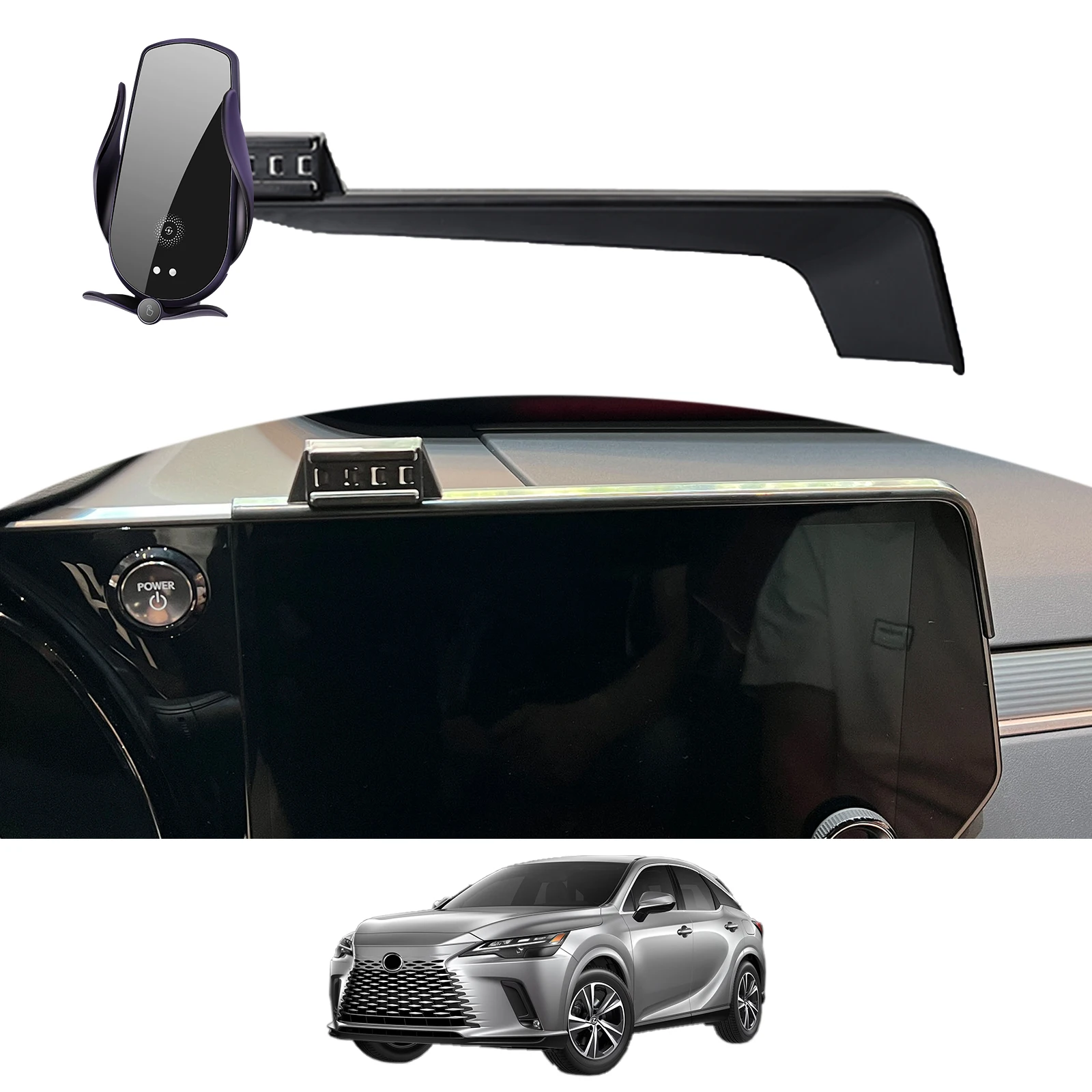 

for Lexus RX 2023 2024 2025 (14in) Phone Holder Screen Fixed Navigation Bracket Base Wireless Charging Accessories
