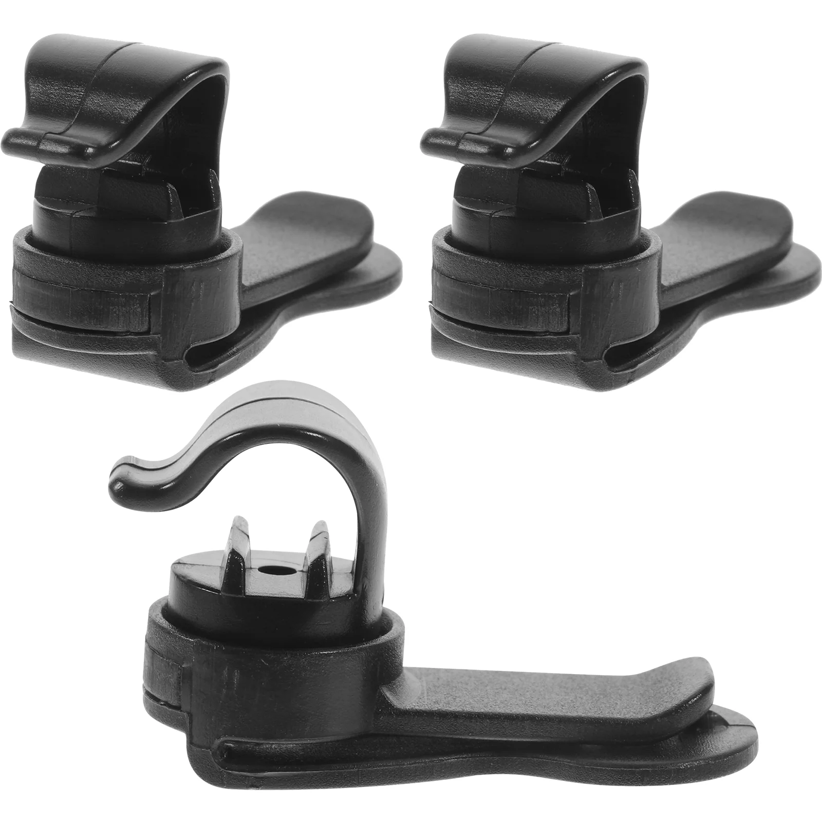 3 Pcs Automatic Locking Clamp Magnetic Water Pipe Climbing Strap Buckles Outdoor Backpack Clips Tube Black Accessories