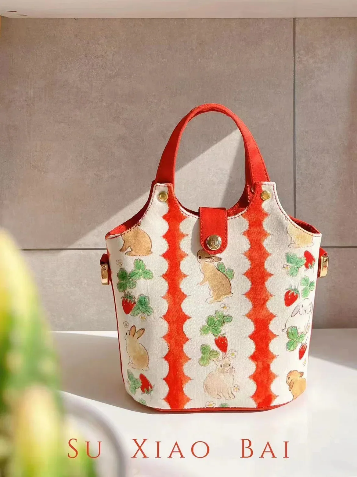 145x50cm Digital Vintage Print Rabbit Cotton Fabric, Making Bag Dress Handmade Diy Cloth