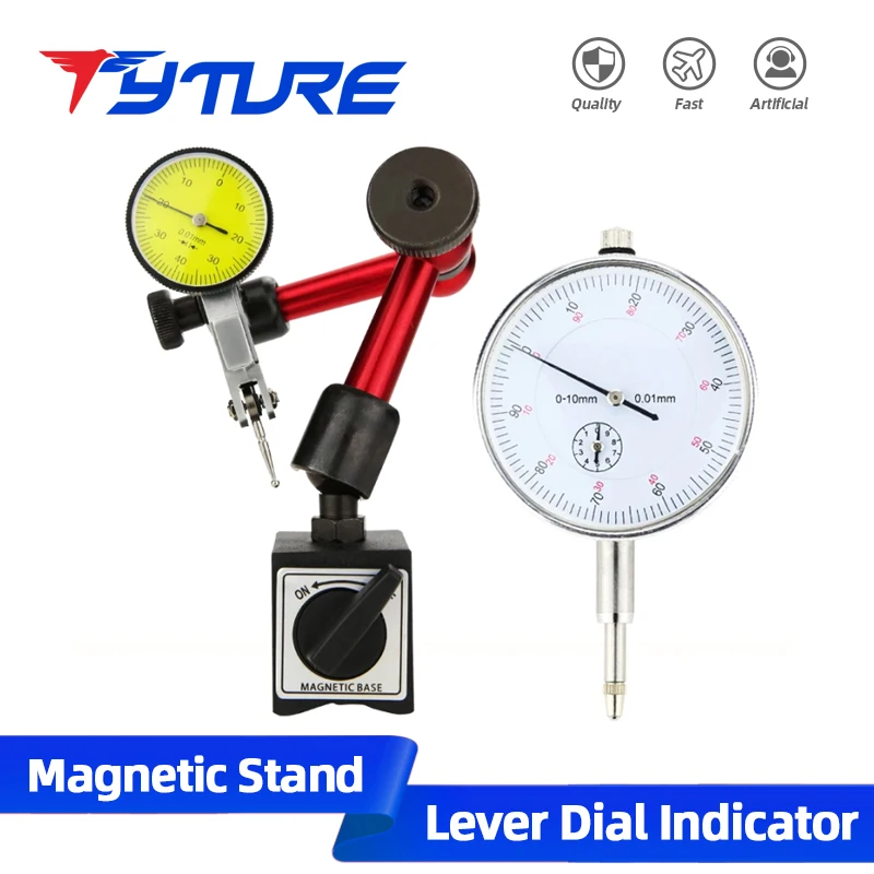 Lever Dial Indicator Magnetic Holder Measuring Probes Indicator Stand Magnetic Base Comparator Watch Tools Micrometer Dial Gauge