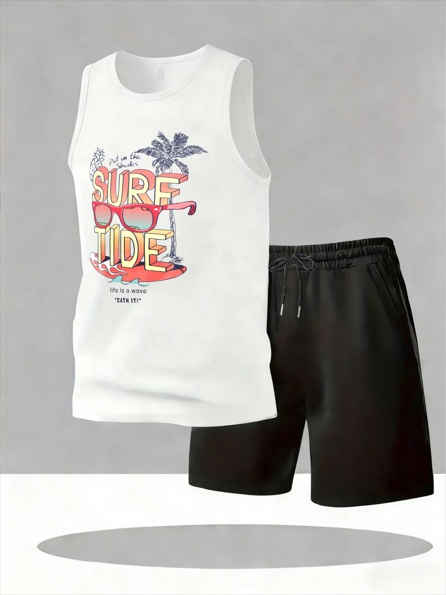 

Men's Tank Top Sets 2026 Summer Quick drying Sportswear sports oversize Breathable crewneck sets for men running seaside