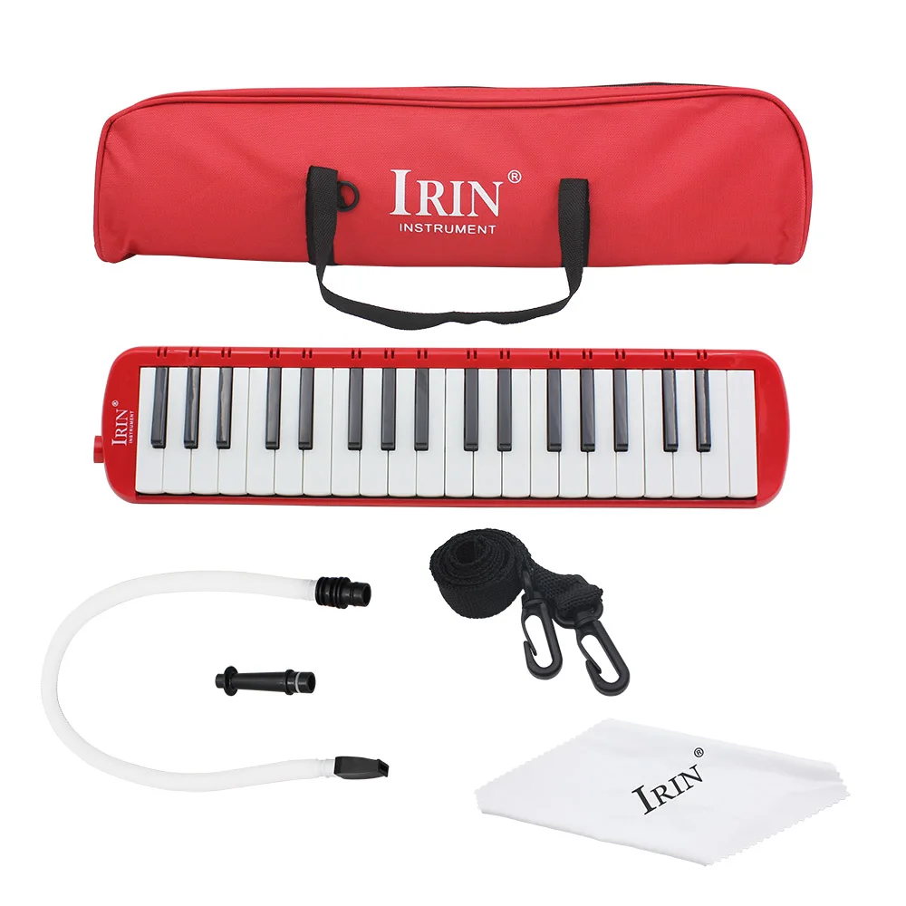 

IRIN Professional Melodica 37 Keys Portable Harmonica Mouth Organ Piano with Bag Cleaning Cloth Beginner Musical Instrument Gift