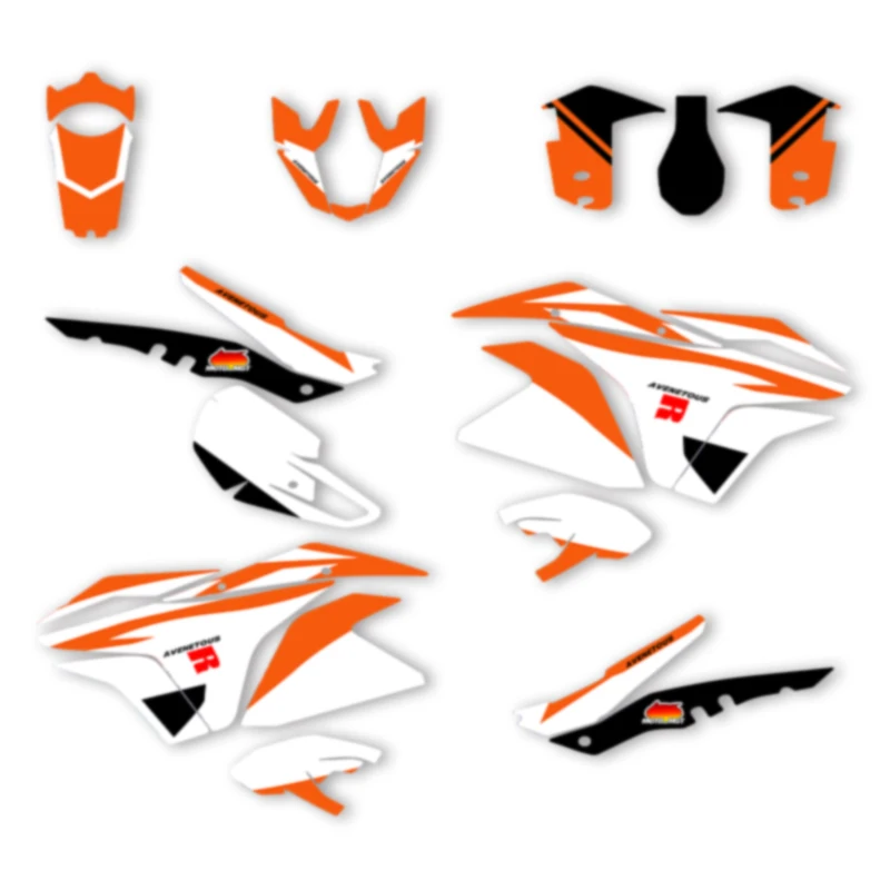 

DSMTECH Custom Motorcycle Graphics For KTM 2003 2004 2005 2006 2007 2008-2016 ADV1050 1090 1190 RS Decal Stickers Kits 002