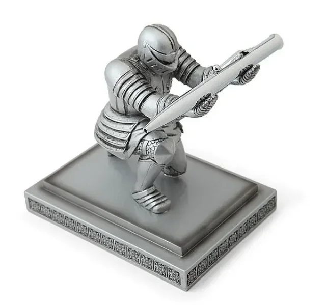 Stand Executive Figurine Office Organizer Soldier Desk Holder Knight Accessories Pen For Pencil