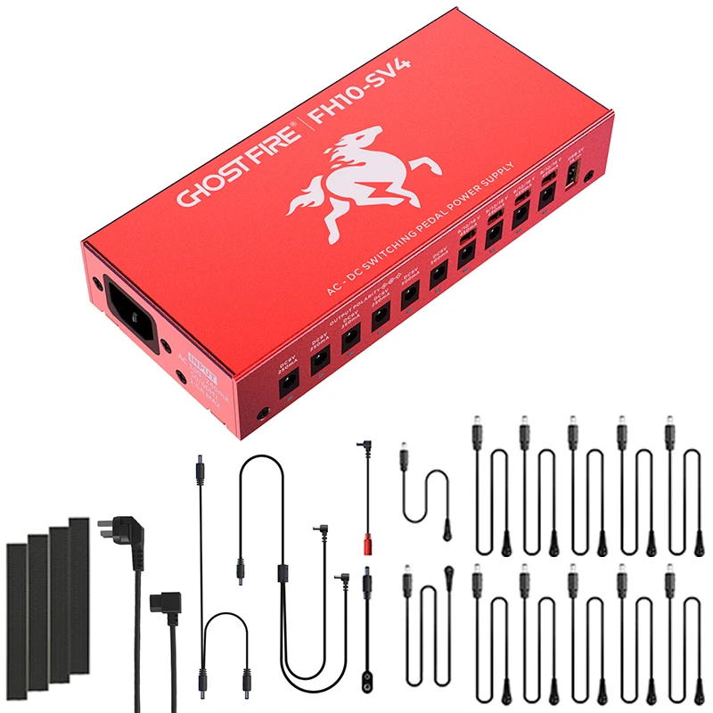 

Guitar Power Supply 10 Isolated Output Effect Pedal Supply For 9V/12V/18V Effect Pedal With USB Charging Port