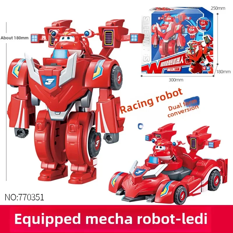 "Audi Twin Spin Super Wings Power Gear Transformando Robô Mecha Carro de Corrida - Veículo de Brinquedo Infantil Led"