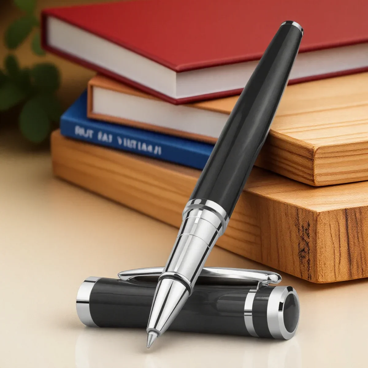 Klassischer Metall-Signatur-Tintenroller, einziehbar, feine Spitze, 0,5 mm, luxuriöses Büro-Schreibzubehör, Stifte mit glatter Tinte