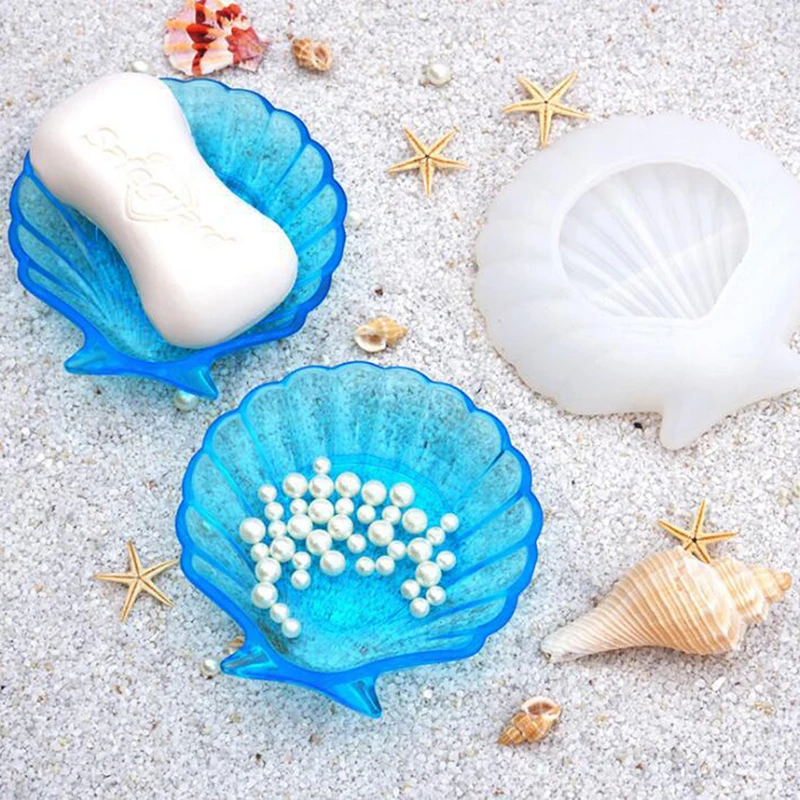 

Бетонная силиконовая форма в форме ракушки, креативный дизайн, для хранения ювелирных изделий, форма для клеевого лотка, глиняная форма