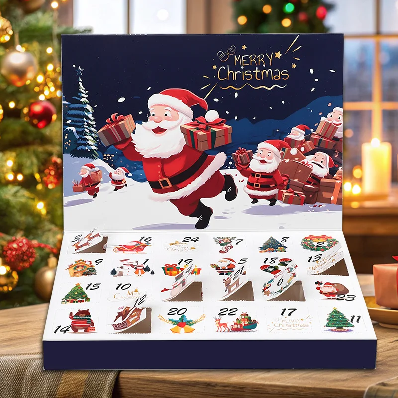 2025 Weihnachts-Adventskalender, leere Box, 24 Tage, Countdown, DIY, befüllbare Geschenkbox, Weihnachten, Neujahr, Party, Kinder, Überraschungsgeschenk