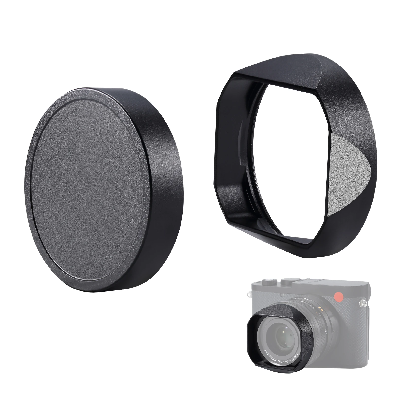 

Q3 Q3 43 Metal Square Lens Hood Camera Accessories for Leica Q3 Q3-43 Lens Hood Lens Shade with Cap