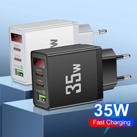 3 Port With LED Display Phone Adapter For iPhone Samsung Xiaomi Huawei Quick Charge EU/US/UK Charger Plug Wall Charger