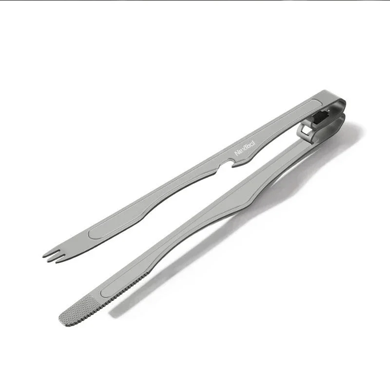 Nextool-Clip multifuncional de titanio para barbacoa, cuchillo y tenedor desmontable, pinza para filetes de ensalada de cocina, herramienta de cocina para exteriores