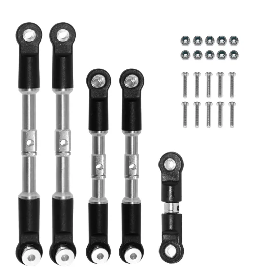 5pcs Steel Turnbuckles Camber Links Toe Links Set Linkage for Arrma 1/7 Infraction Limitless Felony 1/8 Typhon Upgrade Parts