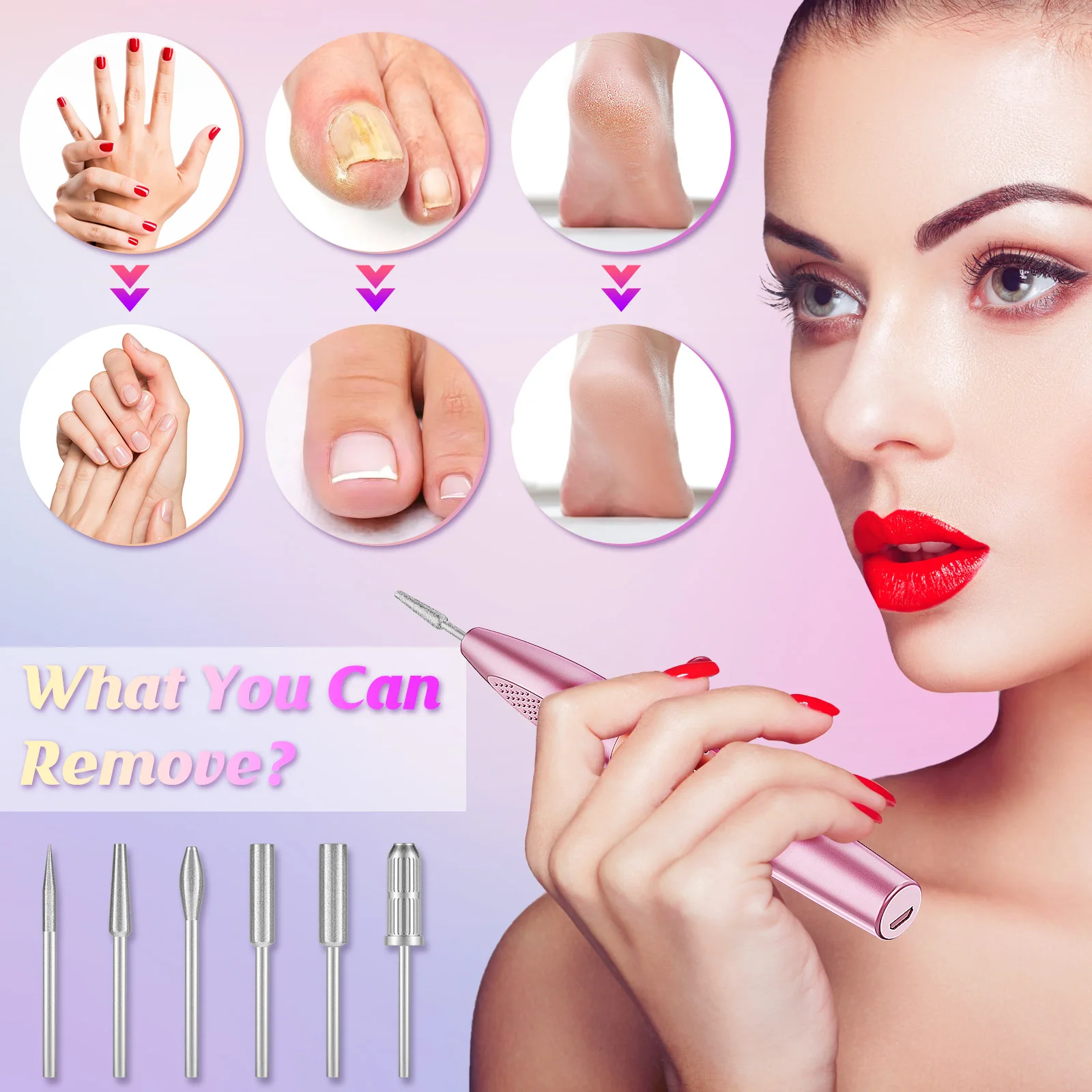 15000RPM Manicure Machine Electric Nail Drill Portable Nail Lathe Electric Manicure Cutter Set Nail Gel Polisher Remover Tools
