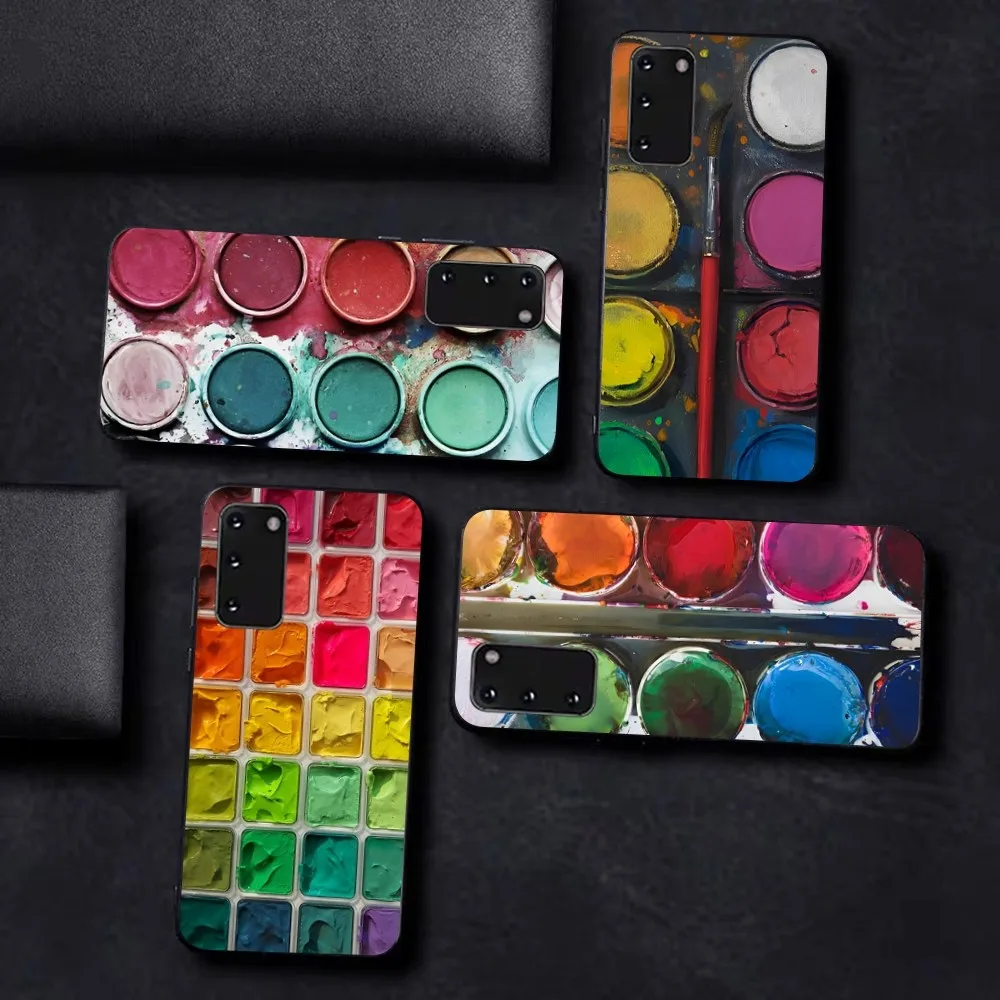 

Watercolors Palette Phone Case For Samsung S 9 10 20 21 22 23 30 23plus lite Ultra FE S10lite Fundas