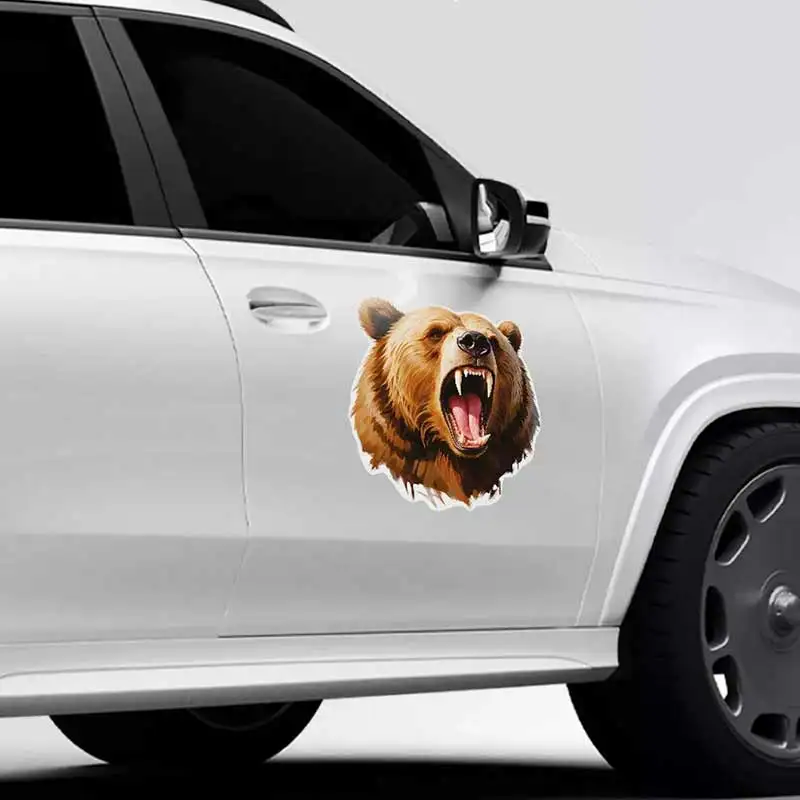 Ferocious Bear &Leopard & Tiger & Wolf Car Sticker Vinyl Decal Waterproof Rear Window Motorcycle Camper Bumper Decoration Y149