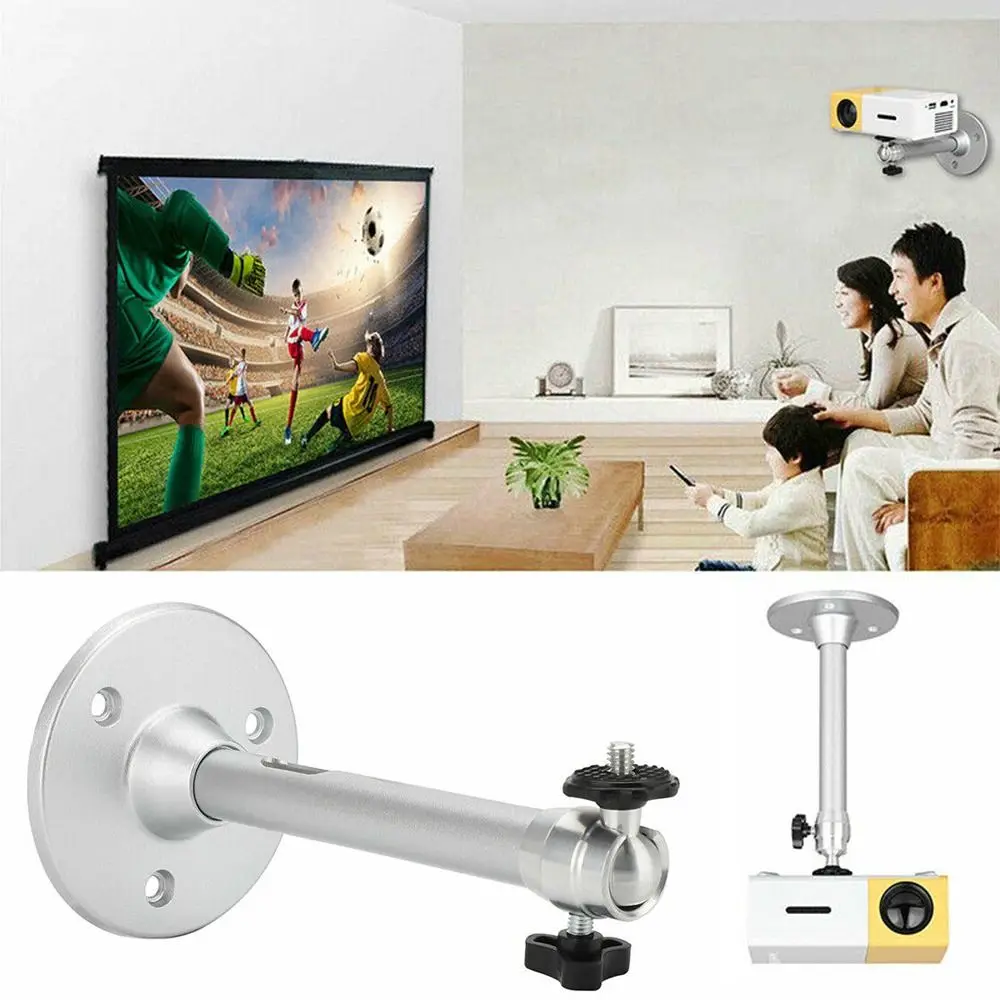 Metal 360° Mini Wall Ceiling Mount Projector Holder Stand Projector Brackets Camera Monopods