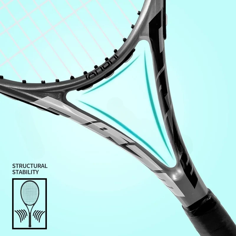 Tennis Rackets for Adults,Pre-Strung 27 Inch Tennis Racquets-2 Player Tennis Racket Set with 3 Balls,2 Grips,2 Vibration Dampers