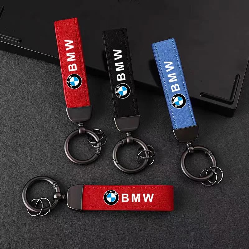 

Car Styling Emblem Alloy Keyring Suede Leather Keychain For BMW M E46 E90 E60 F30 G20 X1 X2 X3 X4 X5 X6 X7 i3 i4 i5 i7 M2 M4