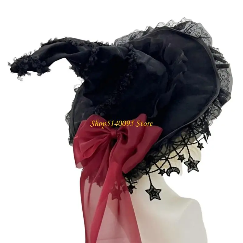 Dxae Halloween Witch Hat Wizard Chapeaux pour femmes Girls Cadeaux Halloween cosplay Costume Masquerades Carnivals Party
