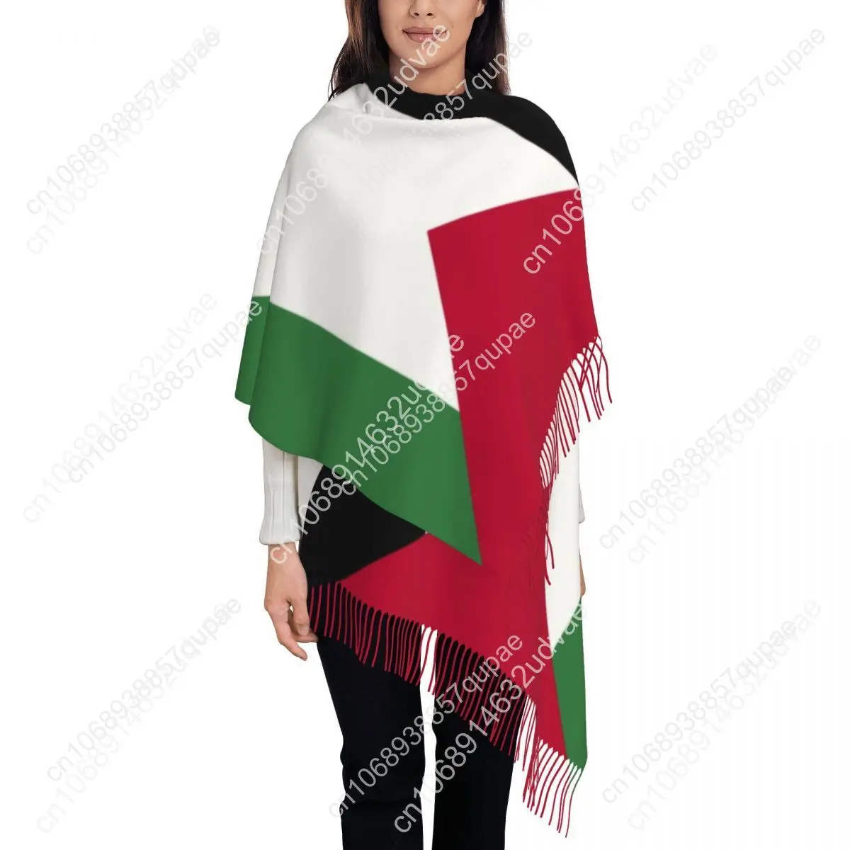 

Palestines Flag Tassel Scarf Women Soft Palestinians Patriotic Shawl Wrap Ladies Winter Fall Scarves
