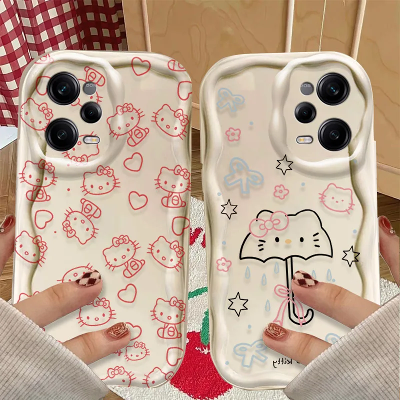 Sanrio Hello Kitty Soft Phone Case for Xiaomi Redmi Note 14 13 12 11 10 9 Pro Plus 14S 12S 11S 10S 9S Redmi 14C 14R 13C 12 4G 5G