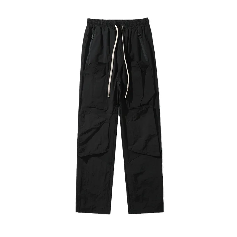 High New Luxury Men 2023 Cotton Under My Car Zip-up Comfortable Nylon Parkour Sweat Casual Pants Sports Khaki Cargo #A05