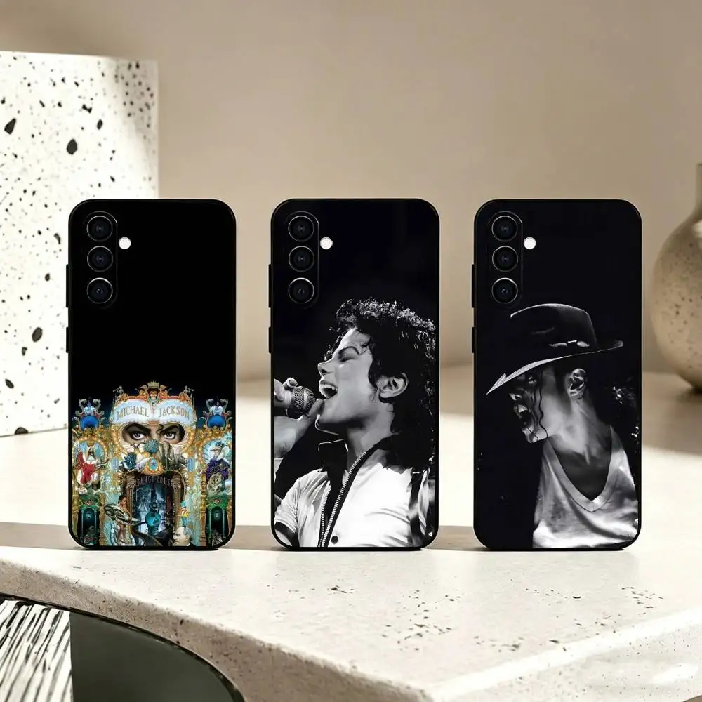 Singer M-Michael Jackson MJ Phone Case Black Silicone Soft For Samsung Galaxy A73,A72,A71,A70,A53,A52,A51