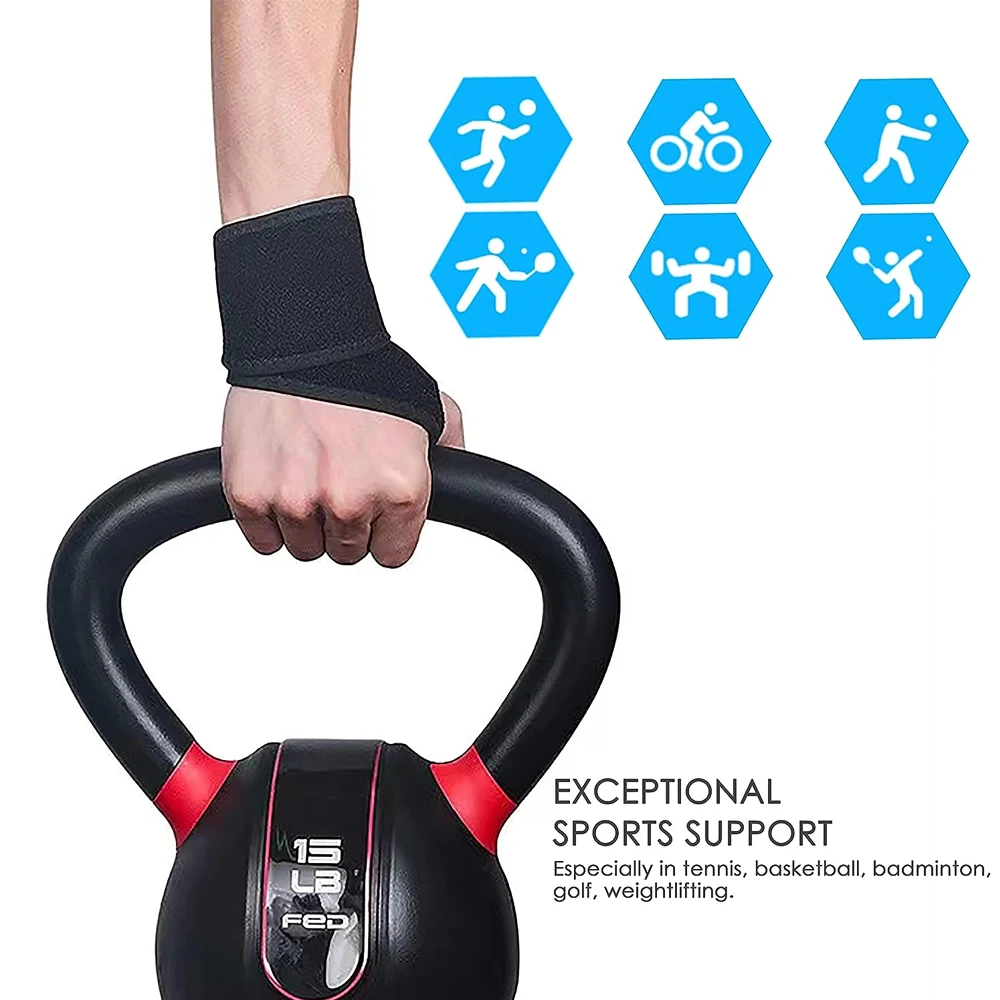 Suporte de pulso com loops de polegar, exercícios esportivos, treinamento, protetor de mãos, envoltórios de pulso, ajustes para ambas as mãos,