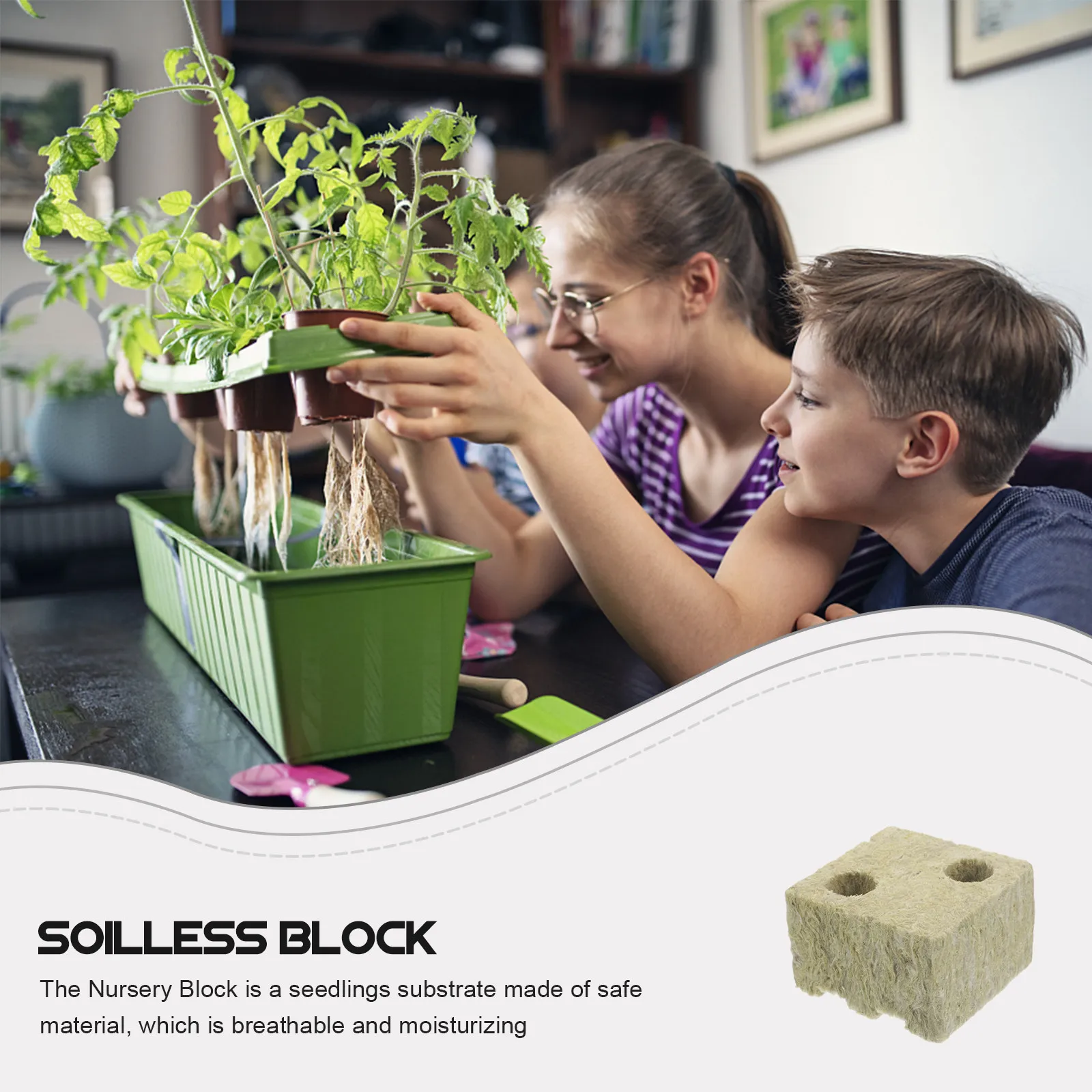 

5 шт. легких питательных блоков для гидропоники, обеспечивающих высокий процент приживаемости при беспочвенном выращивании