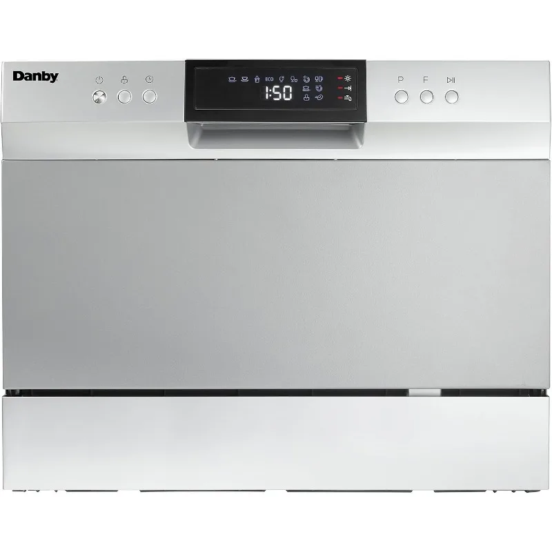 Danby DDW631SDB Countertop Dishwasher with 6 place Settings and Silverware Basket, LED Display, Energy Star