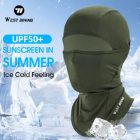 WEST BIKING Summer Ice Silk Balaclava Bicycle Motorcycle Cycling Helmet Inner Cap Full Face UV Protection Fishing Hiking Hat