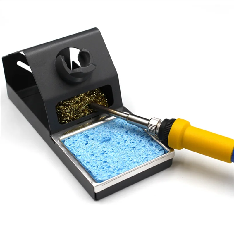 فلاش الاتجاه 2X T12 سبيكة لحام محطة حامل لحام مستقر لحام الحديد نصائح حامل مع وسادة العزل سلك نحاسي الكرة تلميح